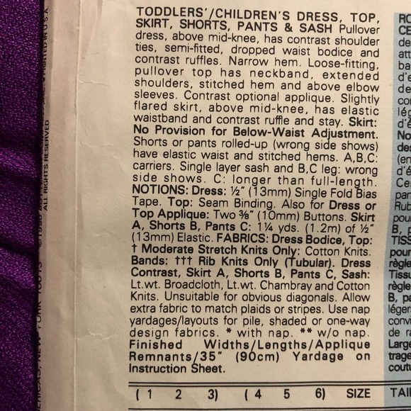 Butterick Sewing pattern 4765 girls top dress skirt - Picture 4 of 8